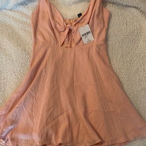 NWT Forever 21 Light Pink Tie-Front Dress